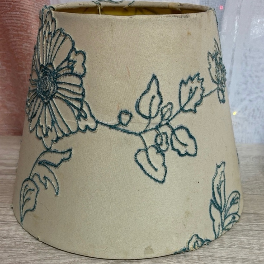 Floral Embroidered Lampshade